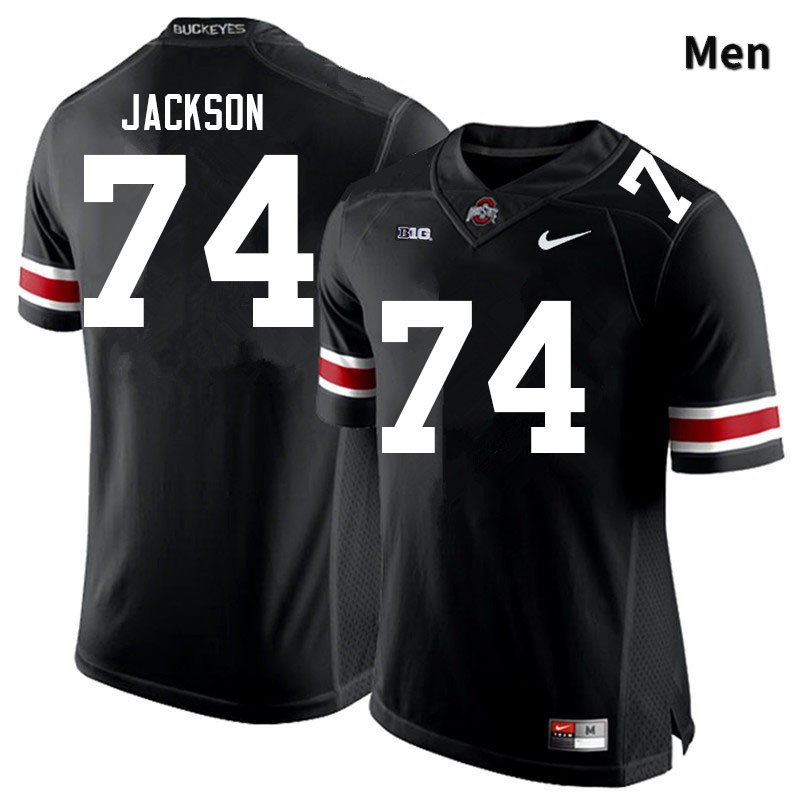 Men's Ohio State Buckeyes #74 Donovan Jackson Black Authentic College Stitched Football Jersey 23LJ045XN